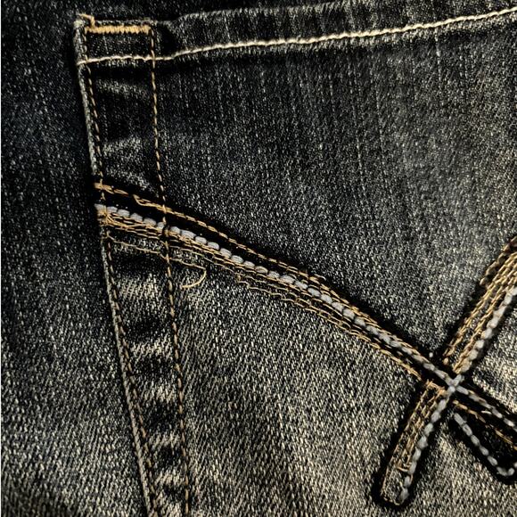 Vanity Jeans Dakota Dark Wash Faded Mid Rise Flare Plus Size 34 Trashy Y2k - Picture 6 of 8